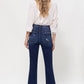 VERVET High Rise Distressed Hem Kick Flare Jeans - Whimsical Appalachian Boutique