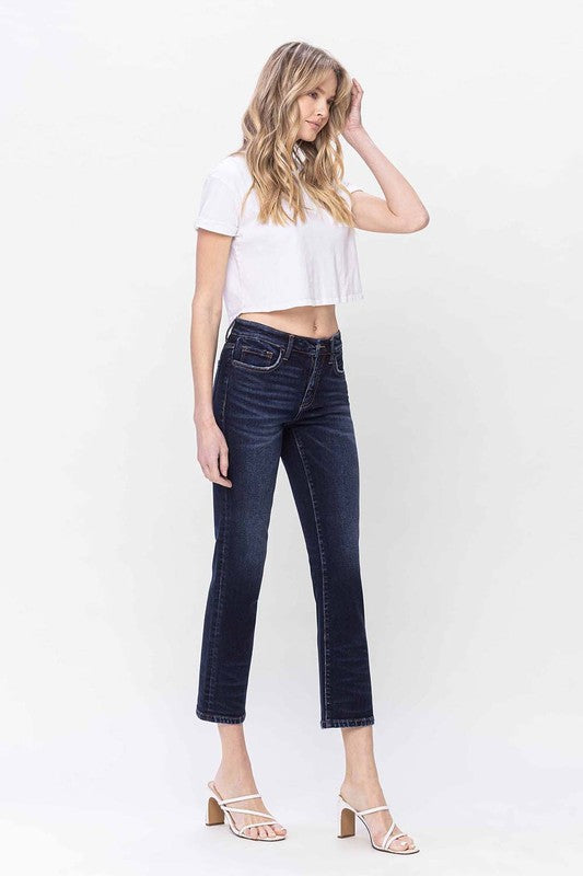 Flying Monkey Mid Rise Slim Straight Jeans - Whimsical Appalachian Boutique