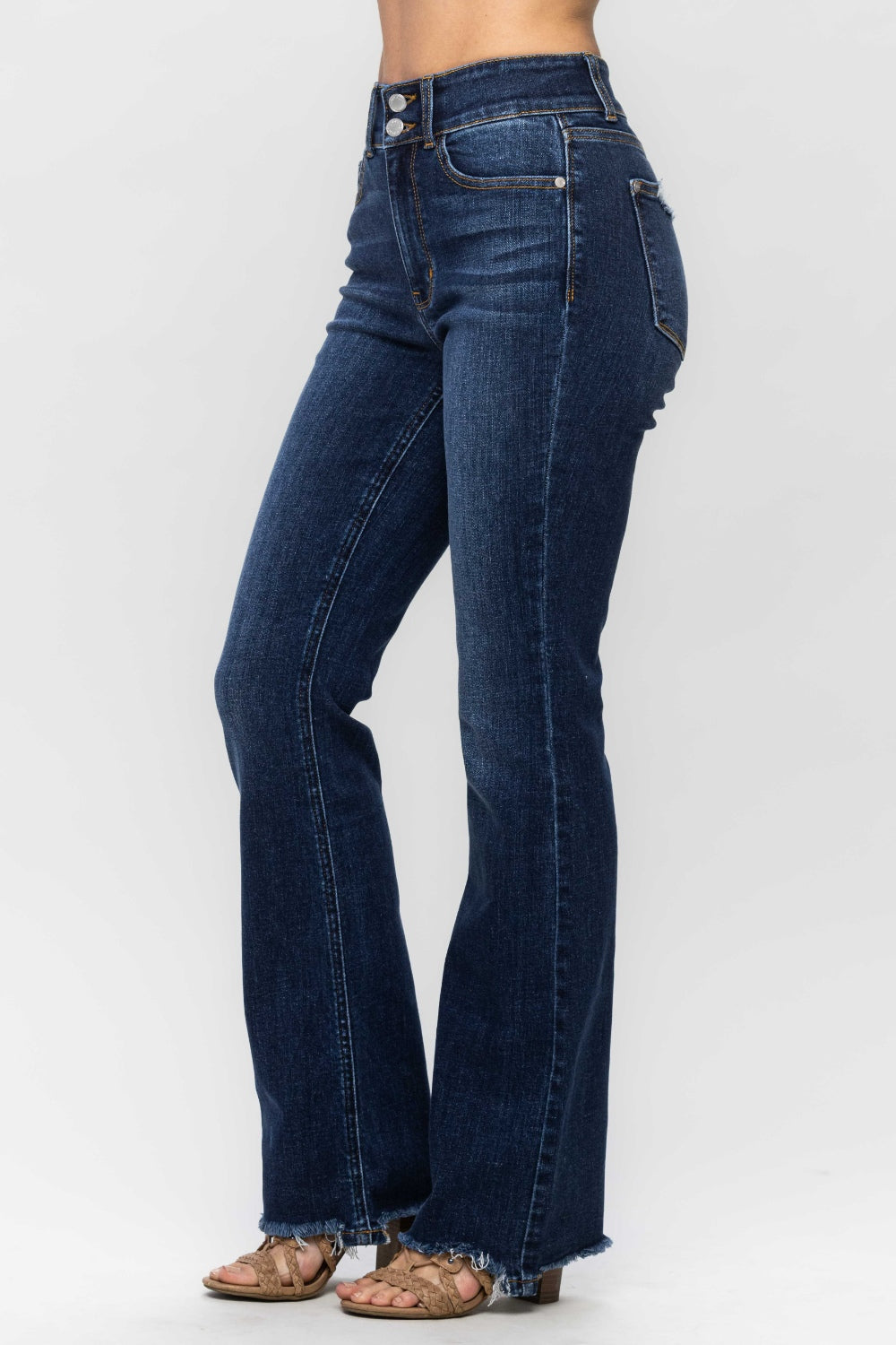 Judy Blue Frayed Hem Bootcut Jeans - Whimsical Appalachian Boutique