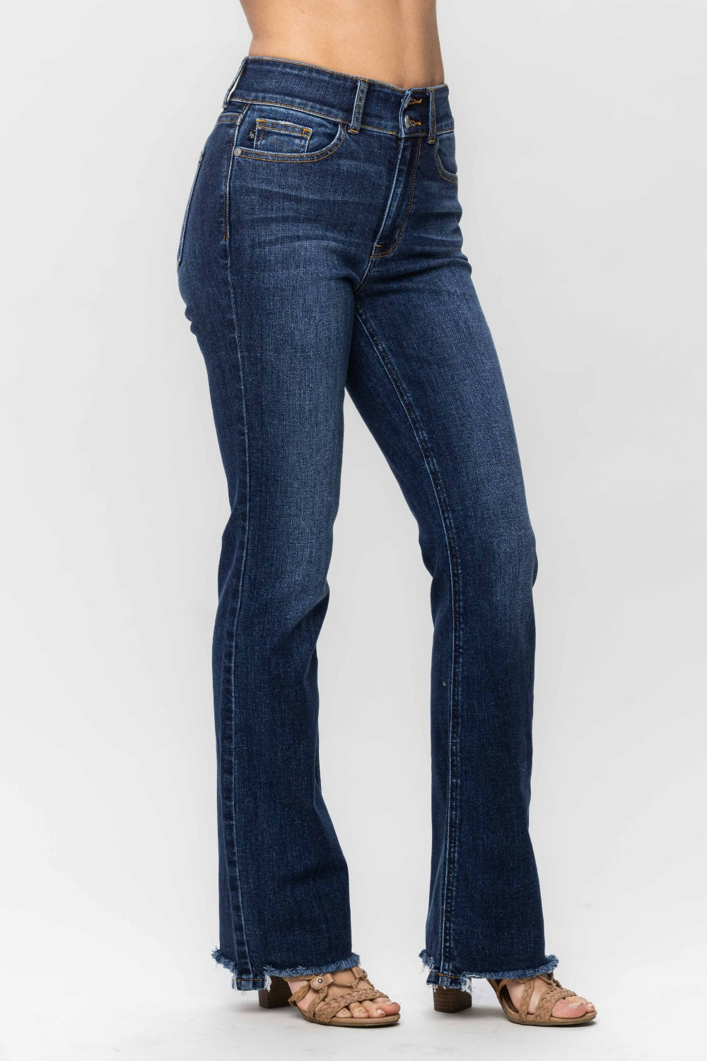 Judy Blue Frayed Hem Bootcut Jeans - Whimsical Appalachian Boutique