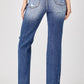 RISEN Raw Hem Distressed Straight Jeans - Whimsical Appalachian Boutique