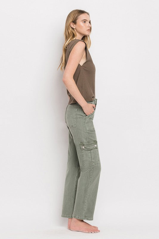 VERVET High Rise Cargo Straight Jeans - Whimsical Appalachian Boutique