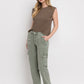 VERVET High Rise Cargo Straight Jeans