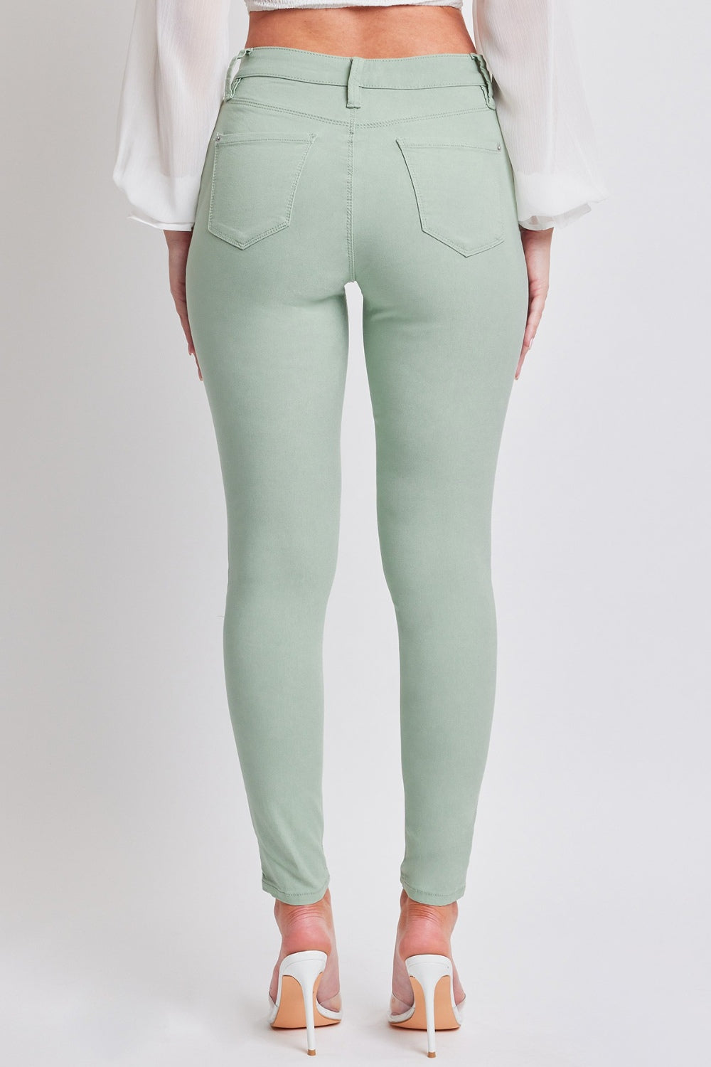 YMI Hyperstretch Mid Rise Skinny Leg Jeans in Jade