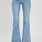 RISEN Frayed Hem High Rise Flare Jeans - Whimsical Appalachian Boutique