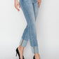 RISEN High Rise Cuffed Slim Straight Jeans - Whimsical Appalachian Boutique