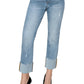 RISEN High Rise Cuffed Slim Straight Jeans - Whimsical Appalachian Boutique