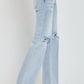 RISEN High Rise Distressed Wide Leg Jeans - Whimsical Appalachian Boutique