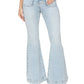 RISEN High Rise Front Patch Pocket Flare Jeans - Whimsical Appalachian Boutique