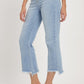 RISEN High Rise Raw Edge Crop Jeans