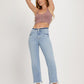 RISEN High Rise Raw Edge Crop Jeans