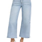 RISEN High Rise Seamed Detail Wide Leg Crop Jeans