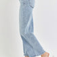 RISEN Tummy Control High Rise Crop Wide Leg Jeans