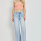 RISEN Wide Leg V Dipped Front Waist Jeans