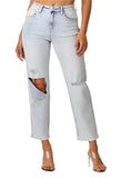 RISEN High Rise Distressed Relaxed Jeans - Whimsical Appalachian Boutique