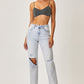 RISEN High Rise Distressed Relaxed Jeans - Whimsical Appalachian Boutique