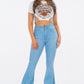 GJG Denim Bell Bottom Jean in Light Blue - Whimsical Appalachian Boutique