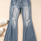 Distressed Raw Hem Bootcut Jeans - Whimsical Appalachian Boutique