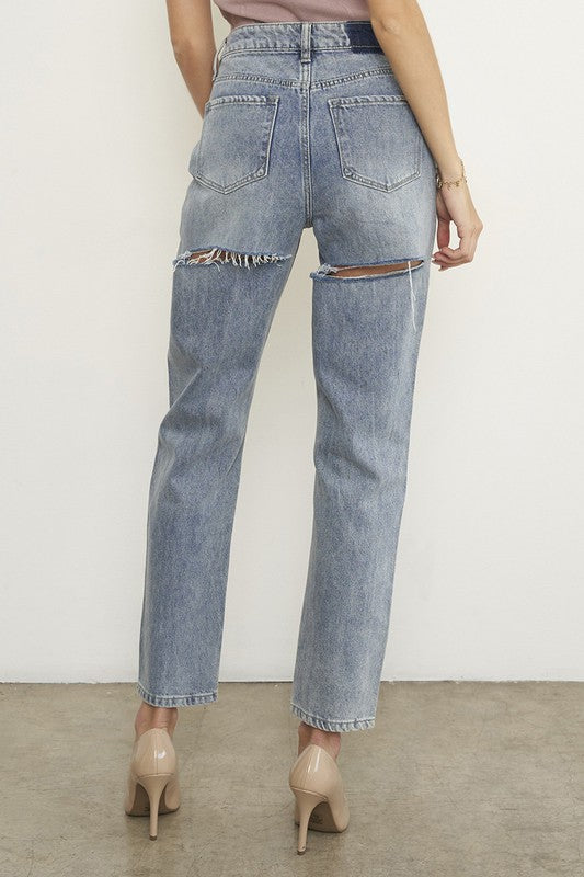 Denim Lab USA High Waist Straight Jeans - Whimsical Appalachian Boutique