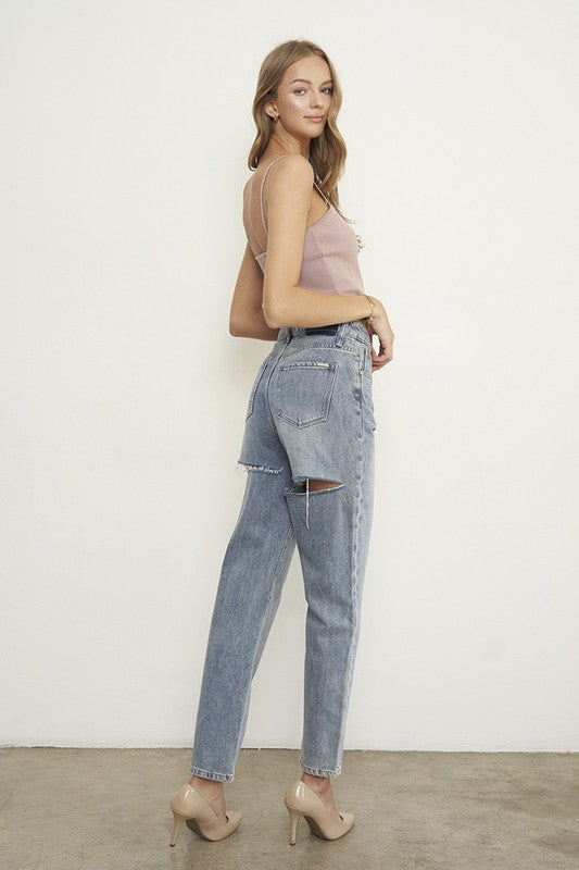 Denim Lab USA High Waist Straight Jeans - Whimsical Appalachian Boutique