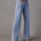 High Waist Straight Jeans with Pockets - Whimsical Appalachian Boutique