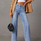 High Waist Straight Jeans with Pockets - Whimsical Appalachian Boutique