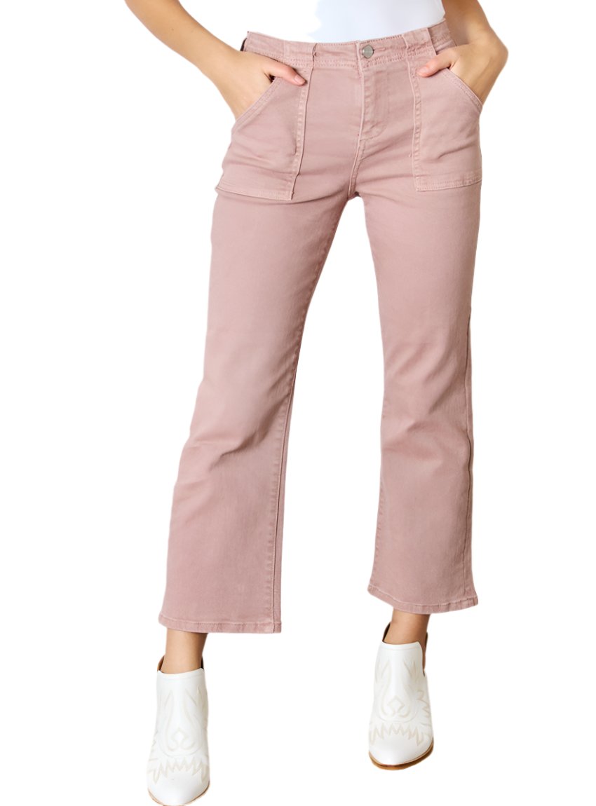 RISEN Ankle-Cut High Rise Flare Jeans - Whimsical Appalachian Boutique