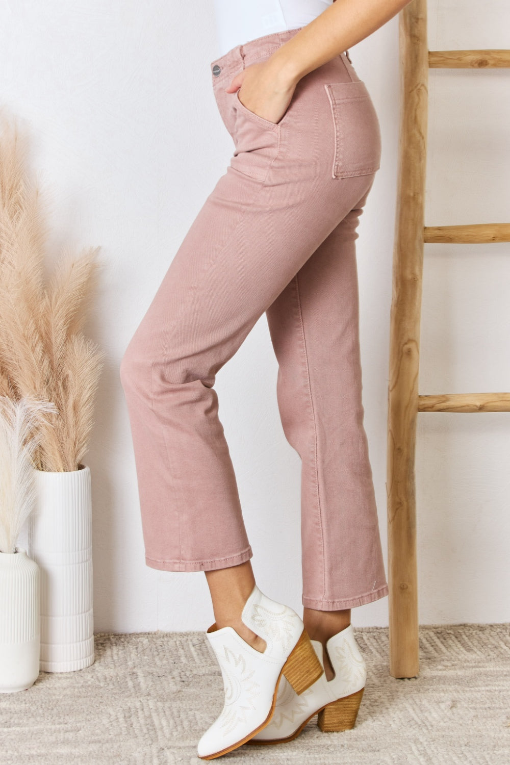 RISEN Ankle-Cut High Rise Flare Jeans - Whimsical Appalachian Boutique