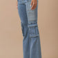 Denim Lab USA High Rise Cargo Bootcut Denim - Whimsical Appalachian Boutique