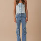 Denim Lab USA High Rise Cargo Bootcut Denim - Whimsical Appalachian Boutique