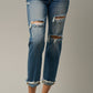 Denim Lab USA High Waist Ripped Boyfriend Jeans - Whimsical Appalachian Boutique