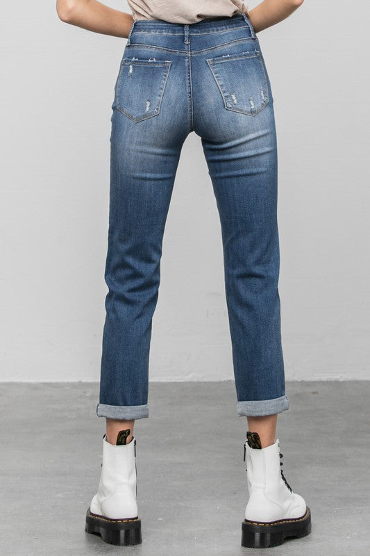 Denim Lab USA Slim Boyfriend Jeans - Whimsical Appalachian Boutique