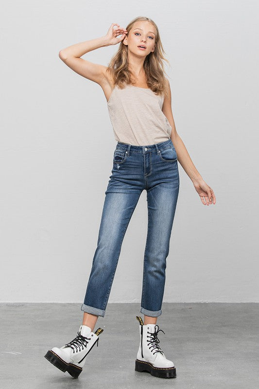 Denim Lab USA Slim Boyfriend Jeans - Whimsical Appalachian Boutique