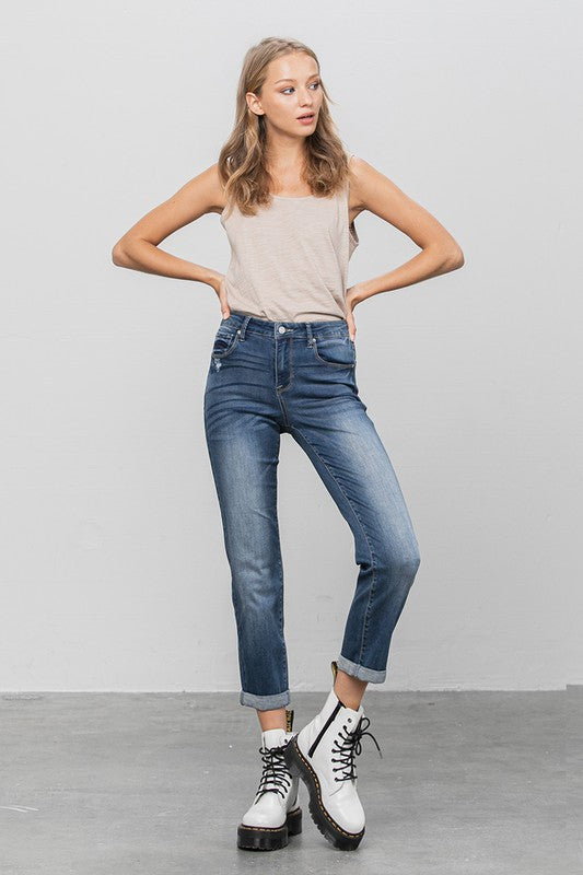 Denim Lab USA Slim Boyfriend Jeans - Whimsical Appalachian Boutique