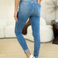 Judy Blue Mid Rise Destroy & Cuff Skinny Jeans - Whimsical Appalachian Boutique