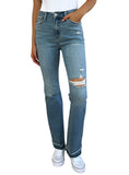 Judy Blue Mid Rise Destroyed Hem Distressed Jeans - Whimsical Appalachian Boutique