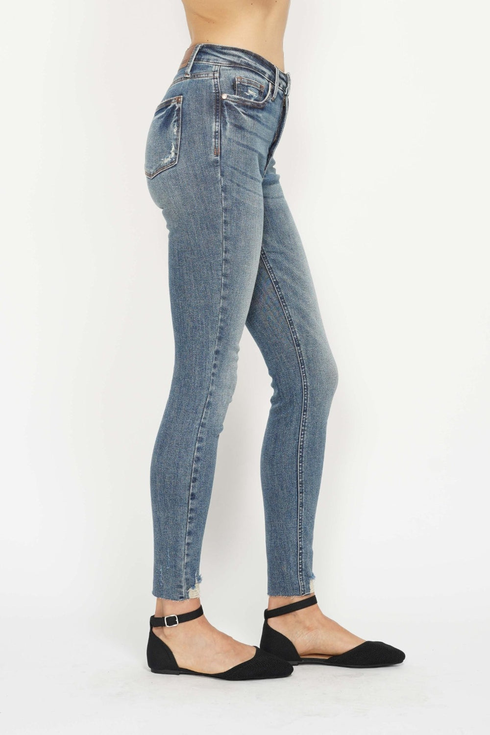 Judy Blue Tummy Control Vintage Wash Skinny Jeans - Whimsical Appalachian Boutique