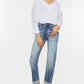 Kancan High Rise Cuffed Straight Jeans - Whimsical Appalachian Boutique