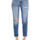 Kancan High Rise Distressed Mom Jeans - Whimsical Appalachian Boutique