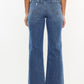 Kancan High Rise Slim Wide Leg Jeans Medium Wash