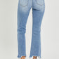 RISEN Frayed Hem Cropped Straight Jeans - Whimsical Appalachian Boutique