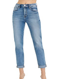 RISEN High Rise Cropped Roll Up Jeans - Whimsical Appalachian Boutique