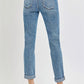 RISEN High Rise Cropped Roll Up Jeans - Whimsical Appalachian Boutique