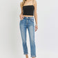 RISEN High Rise Cropped Roll Up Jeans - Whimsical Appalachian Boutique