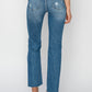 RISEN High Rise Distressed Ankle Jeans - Whimsical Appalachian Boutique