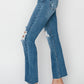 RISEN High Rise Distressed Ankle Jeans - Whimsical Appalachian Boutique