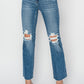 RISEN High Rise Distressed Ankle Jeans - Whimsical Appalachian Boutique