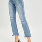 RISEN High Rise Distressed Cropped Straight Jeans - Whimsical Appalachian Boutique