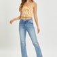 RISEN High Rise Distressed Cropped Straight Jeans - Whimsical Appalachian Boutique