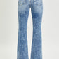 RISEN High Rise Distressed Flare Jeans - Whimsical Appalachian Boutique